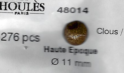 48014 Haute Epoque GAMMEL MESSING Ø11mm 276